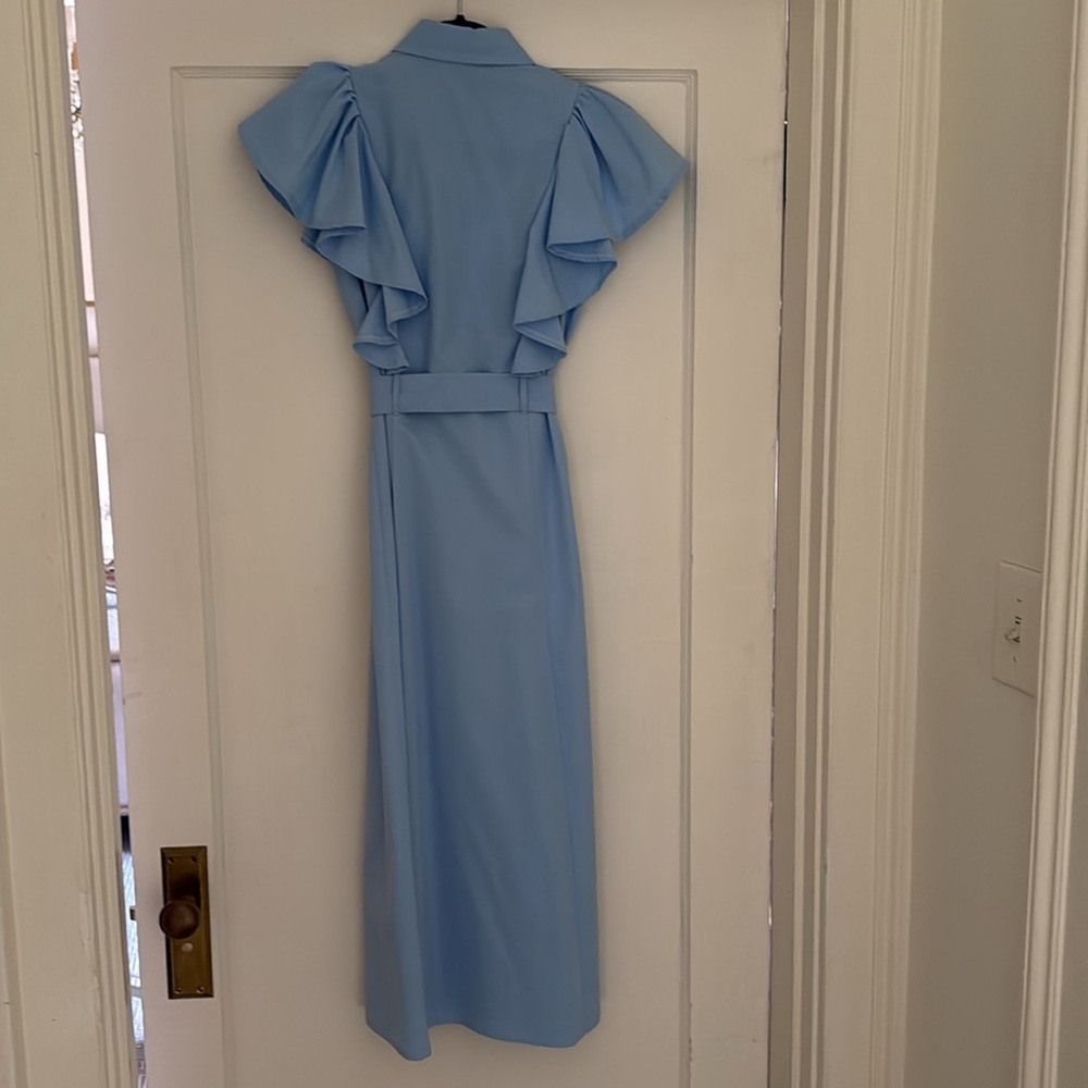 Pink Ripple Elegant Blue Ruffle Dress size M - Picture 3 of 4